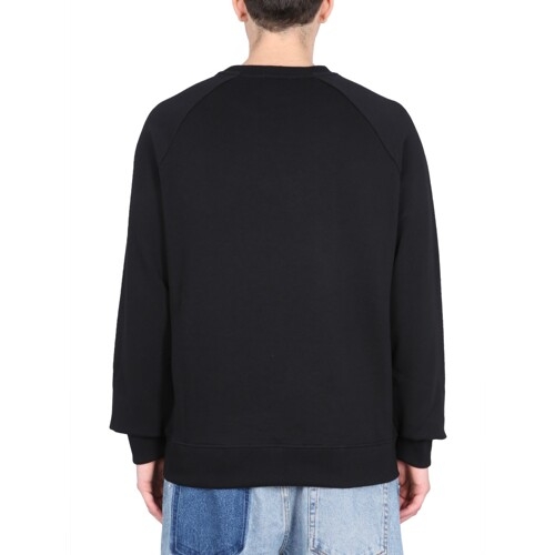 발망 bcd BH1JQ005_BB99EGO 플로크 메탈릭 로고 맨투맨 B0040372622