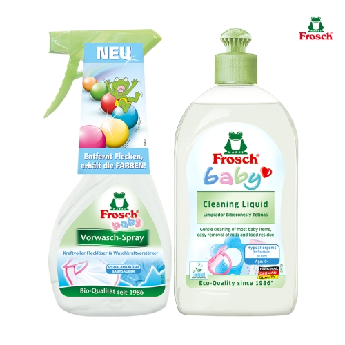 프로쉬 베이비 얼룩제거제 300ml 1개 + 젖병세정제 500ml 1개