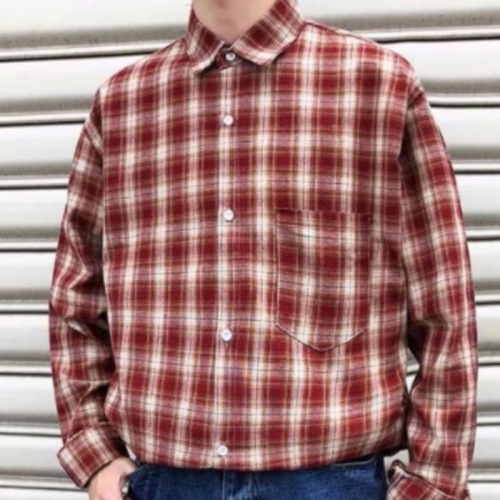 데일리룩 XBG63023 체크셔츠 남성 겨울 면남방 상의 긴팔