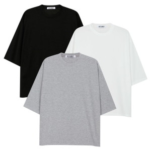 파파브로 부드러운 오버핏 남성 반팔 티셔츠 5C-TSA-Q086-그레이34085082