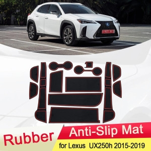 렉서스  UX UX250h UX200 250h 200 2015 2019 고무 미끄럼 방지 매트 도어 그루브 컵 패드 게이트 슬롯 코스