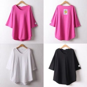 위쉬몰 RI 스마일패치반팔티셔츠 D350H404 빅사이즈