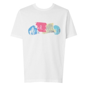 폴스미스 브로큰 보드 프린팅 티셔츠 화이트 M2R 011R KP3822 01