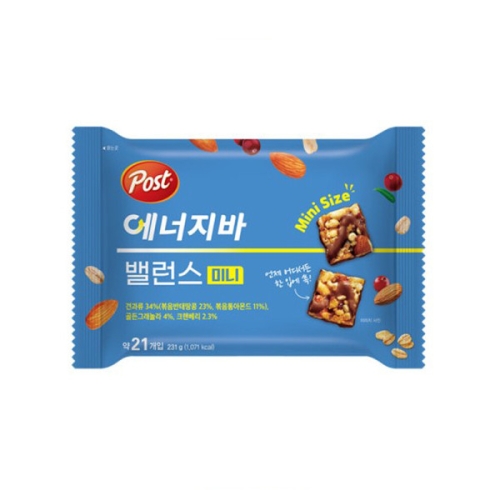 동서식품 포스트 에너지바 밸런스 미니 231g