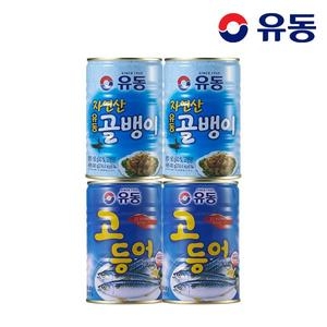유성물산교역 유동 자연산골뱅이 400g 2개 + 고등어 400g 2개