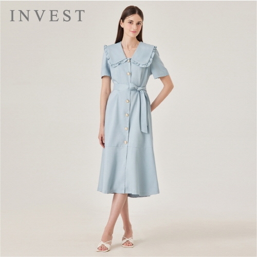 인베스트 와이드프릴카라진주롱원피스_INI4M3OP3531