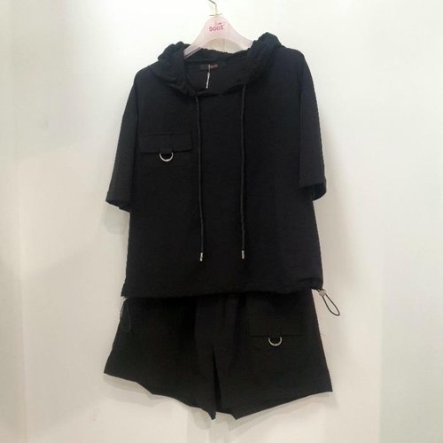 SOOS 져지후드 포켓반바지 셋업 S242BJS7Z1