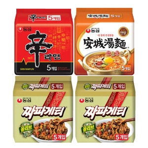 농심  신라면5개 + 안성탕면5개 + 짜파게티10개