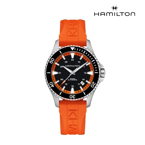 해밀턴 남녀공용 카키 네이비 스쿠바 오토매틱 40mm_H82395331