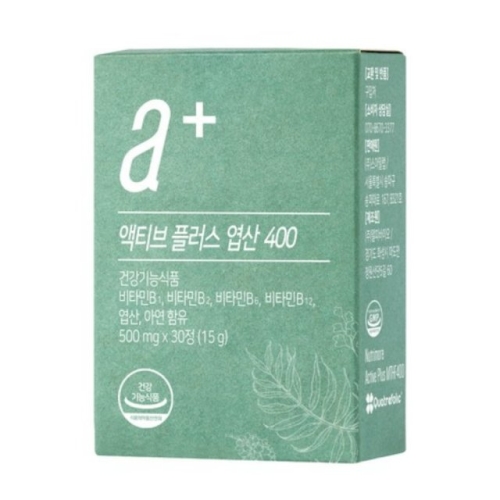 뉴트리모어 액티브 플러스 엽산 400 500mg 30정