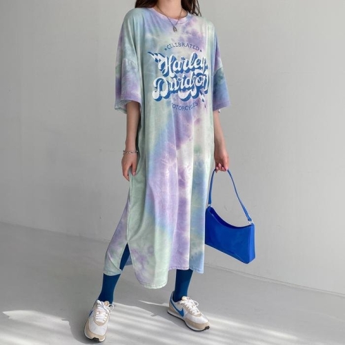 아이우먼 가이번개물나염롱원피스 NMS190M406 빅사이즈