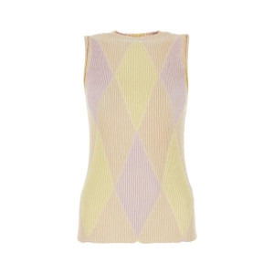 버버리 여성 아가일 코튼 실크 슬리브리스 8081135 B8789