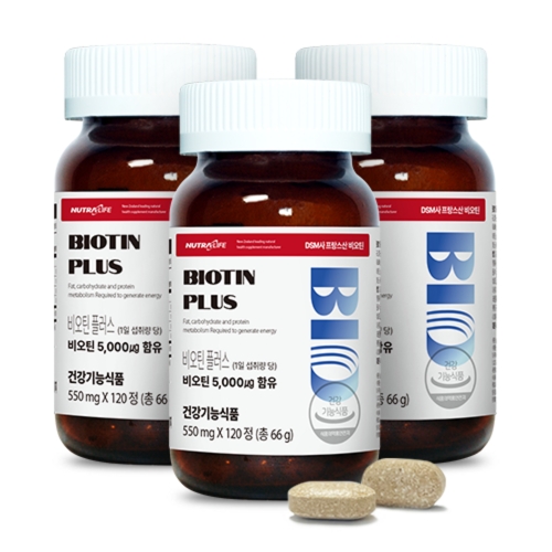  뉴트라라이프 비오틴 플러스 550mg 120정 [6개]