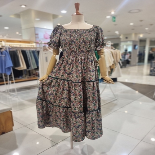 레코브 배색라인 플라워캉캉원피스 LC61D8OP549X