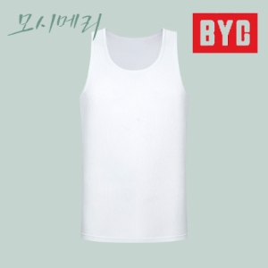 BYC 남성 모시메리 민소매런닝 1매입 뉴매쉬런닝 ECS0030