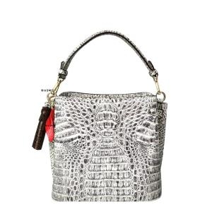 에스콰이어 카이만 악어 핸드백 토트 크로스백 ECBSHB030IV