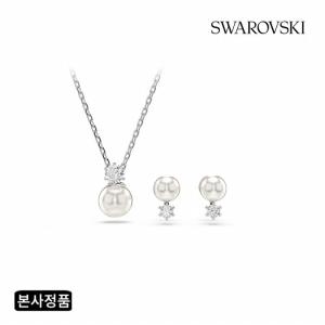 스와로브스키  여성 Matrix 로듐 크리스털 펄 세트_5689624