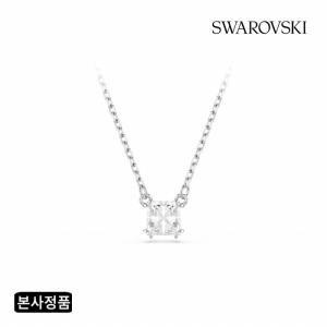 스와로브스키  여성  Stilla 스퀘어 컷 로듐 목걸이_5701903