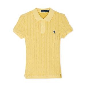폴로랄프로렌 여성 포니 로고 자수 옐로우 반팔티 211943010 004