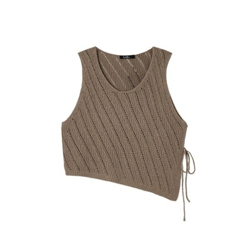 LAP 랩 사이드 리본 니트 베스트 AQ2KV641