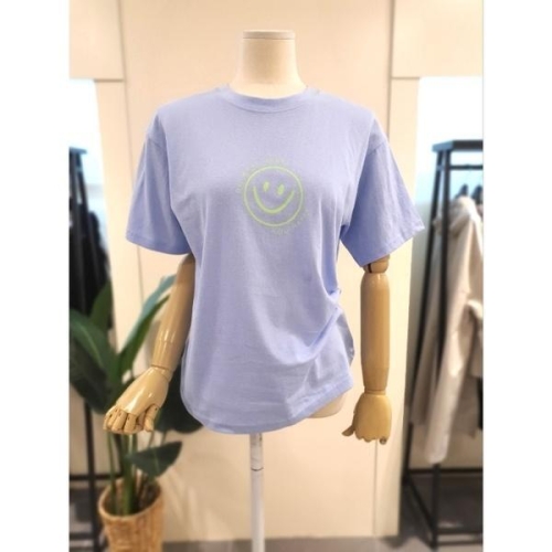 미스칸트 해피스마일 반팔 티셔츠 스카이블루 KPTSO405SB