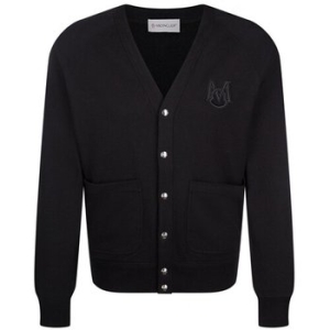 몽클레르 8G00050 899WK 999 로고패치 브이넥 가디건 블랙 남성 자켓 TJ