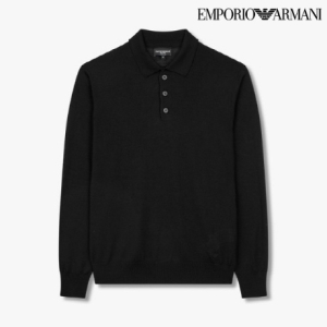 엠포리오아르마니 엠포리오 남성 이글 로고 울 카라 니트 A514328050