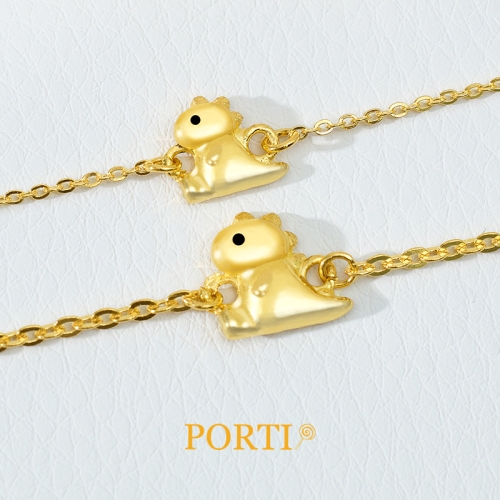 뽀르띠  용띠 청룡 체인 돌팔찌 1.875g