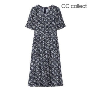 씨씨콜렉트 브이넥 플로럴 원피스 DN_E242MSE139