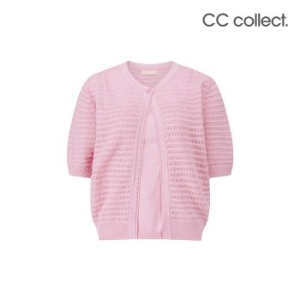 씨씨콜렉트 크로셰 슬리브리스 가디건 셋업 PK_E242KSL132