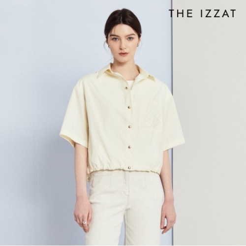 더아이잗 뉴욕 자수 포켓 스트링 블라우스 IP7A0BL351