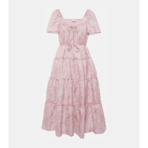 가니 자카드 미디 드레스 P00957076