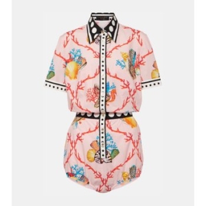 돌체앤가바나 Capri 프린트 코튼 플레이수트 P00941491