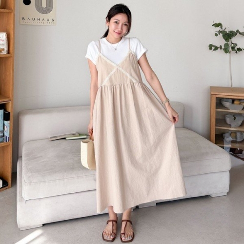 나야홍 빅사이즈 406 조아린넨레이스원피스 DBNS261