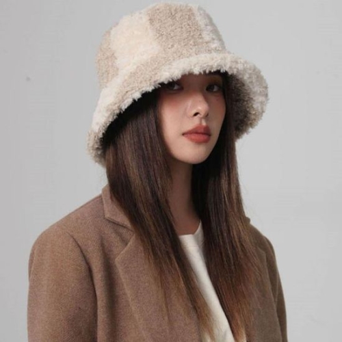심플 겨울벙거지 여자 빅사이즈 소두모자 방한 버킷햇 WE43ED2