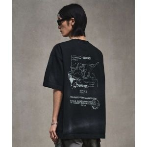 엘무드 LMOOD GEAR 프린팅 가먼트 다잉 하프 티셔츠 더스티 그레이 L4AT0006DG 1129709