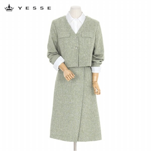예쎄 오피스 2종SET 트위드자켓+랩스커트 S4SSE012A