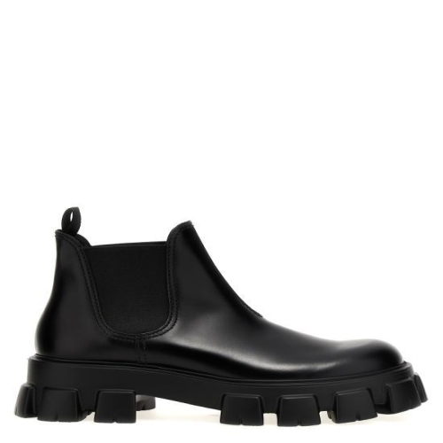 프라다 모놀리스 브러시드 가죽 첼시 부츠 2TE174 B4L F0002