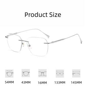 럭셔리 FIRADA 패션 휴대용 안경 2023 빈티지 티타늄 무테 처방 수 1912TI