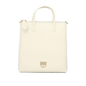 핑코 토트백 102746A0F1 Z14Q BIANCO SETA ANTIQUE GOLD