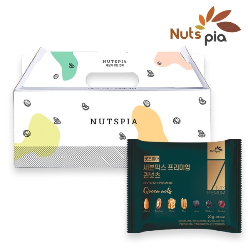 더원비앤에프  넛츠피아 세븐믹스 프리미엄 퀸넛츠 선물세트 20g 25입