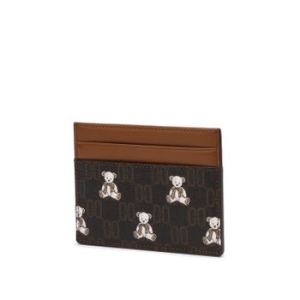닥스 브라운 패턴 소가죽 카드홀더_DCHO4F792W3
