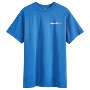 스포티앤리치 건강이 재산 티셔츠 임페리얼 블루 화이트 TO042S403HI329