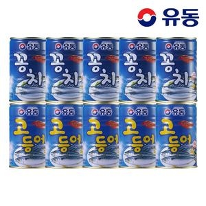 유성물산교역 유동 꽁치 400g 5개 + 고등어 400g 5개