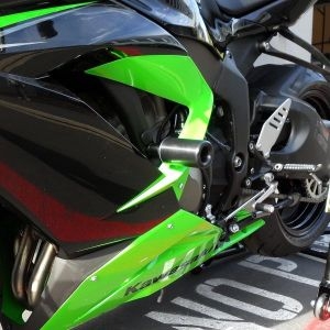 가와사키  ZX6R ZX636 2013 2014 블랙 노컷 프레임 슬라이더 핏 ABS NON 모델 7504449 MADE I