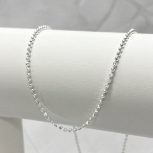 메종드쉬  925 실버 은 목걸이 커팅 볼 체인 M-APN001