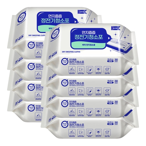 깨끗한나라  먼지줍줍 정전기 청소포 30매