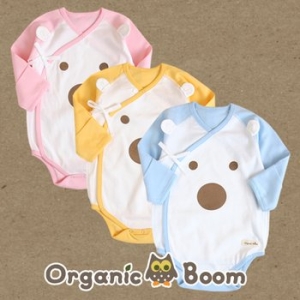 오가닉붐 착한 유기농 키키 베어 배냇수트 (BU2WBS03)