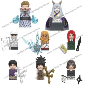 블록 6154 나루토 카부토 카구야 츠치카게 무린 안코 쿠시나 애니메이션 인형 미니 액션 장난감 피규