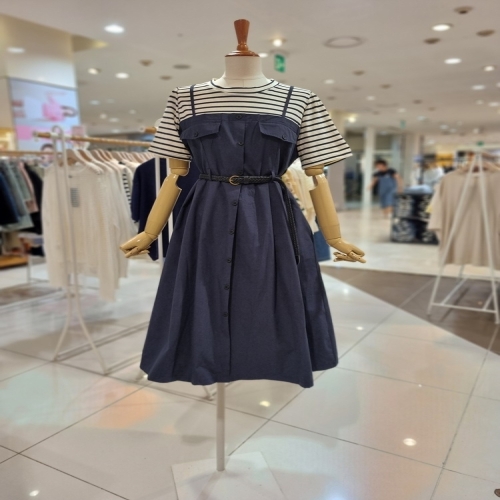 레코브 스트라이프버튼원피스LC31D8OP556B